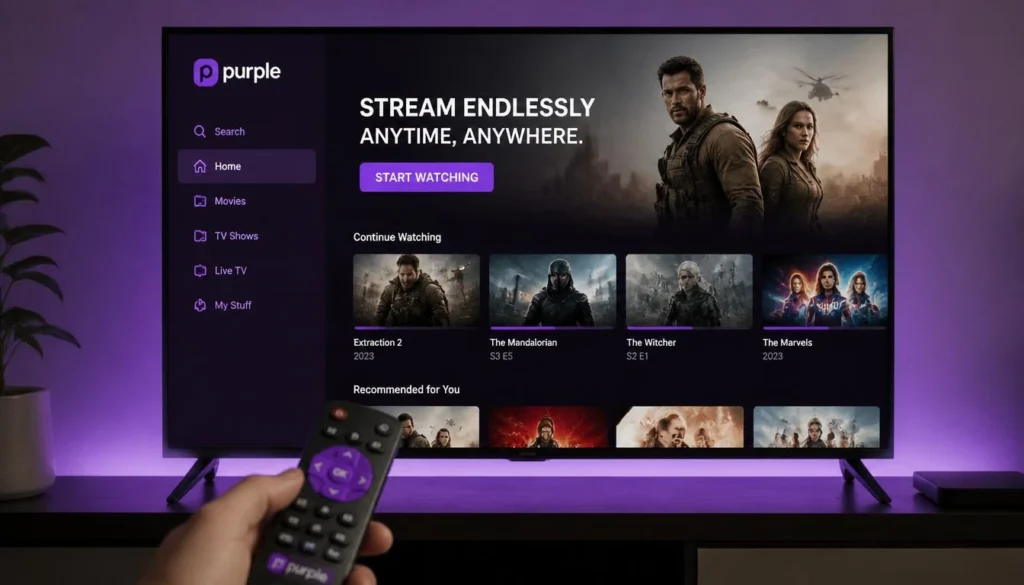 purple streaming, purple media player